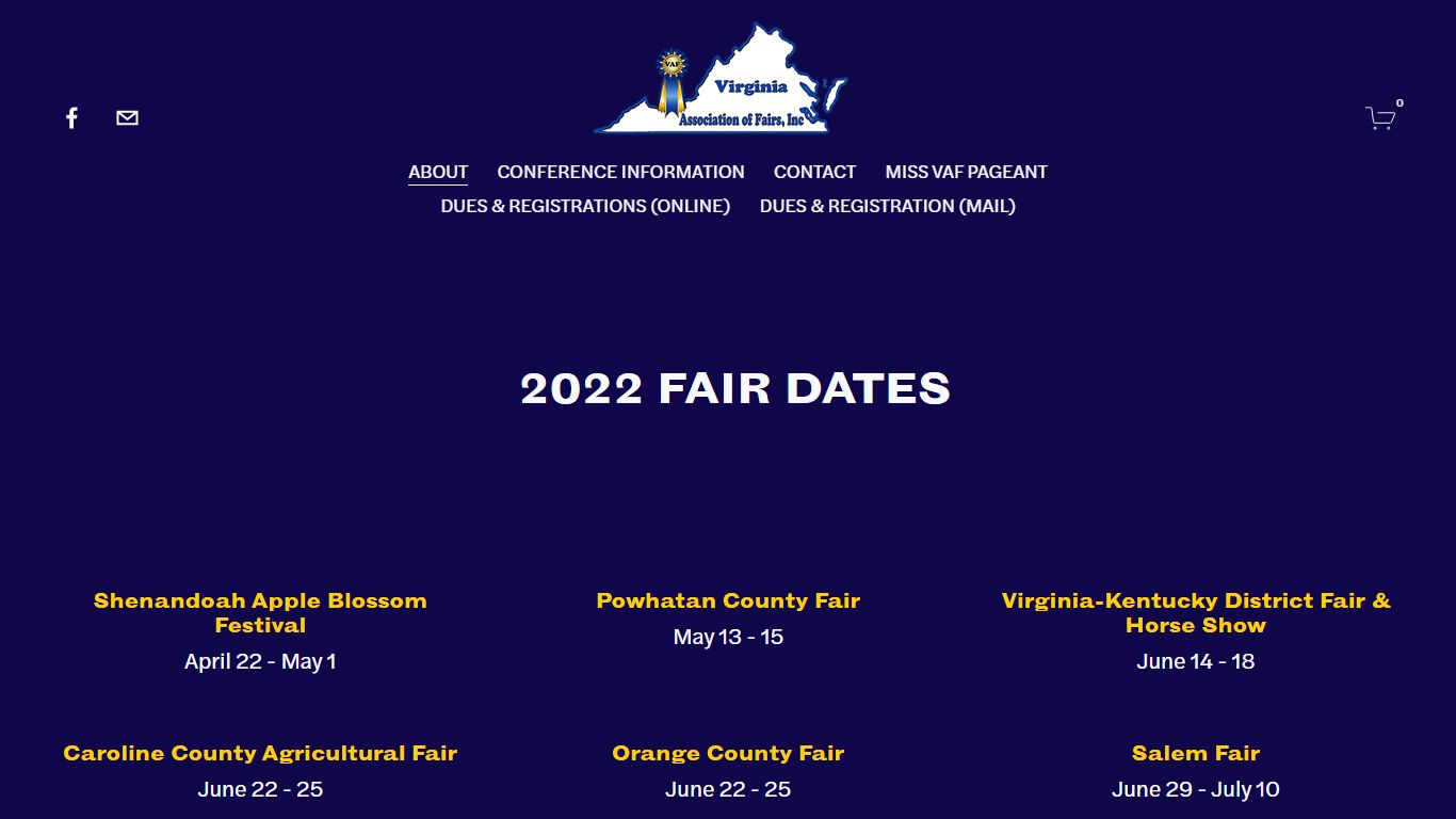 2022 Fair Dates — Virginia Association of Fairs